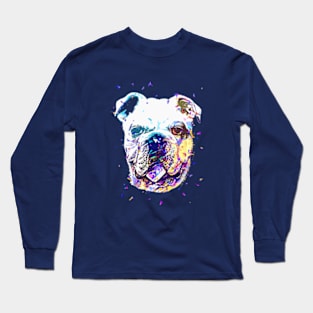 Buldog Face Pop Art Long Sleeve T-Shirt